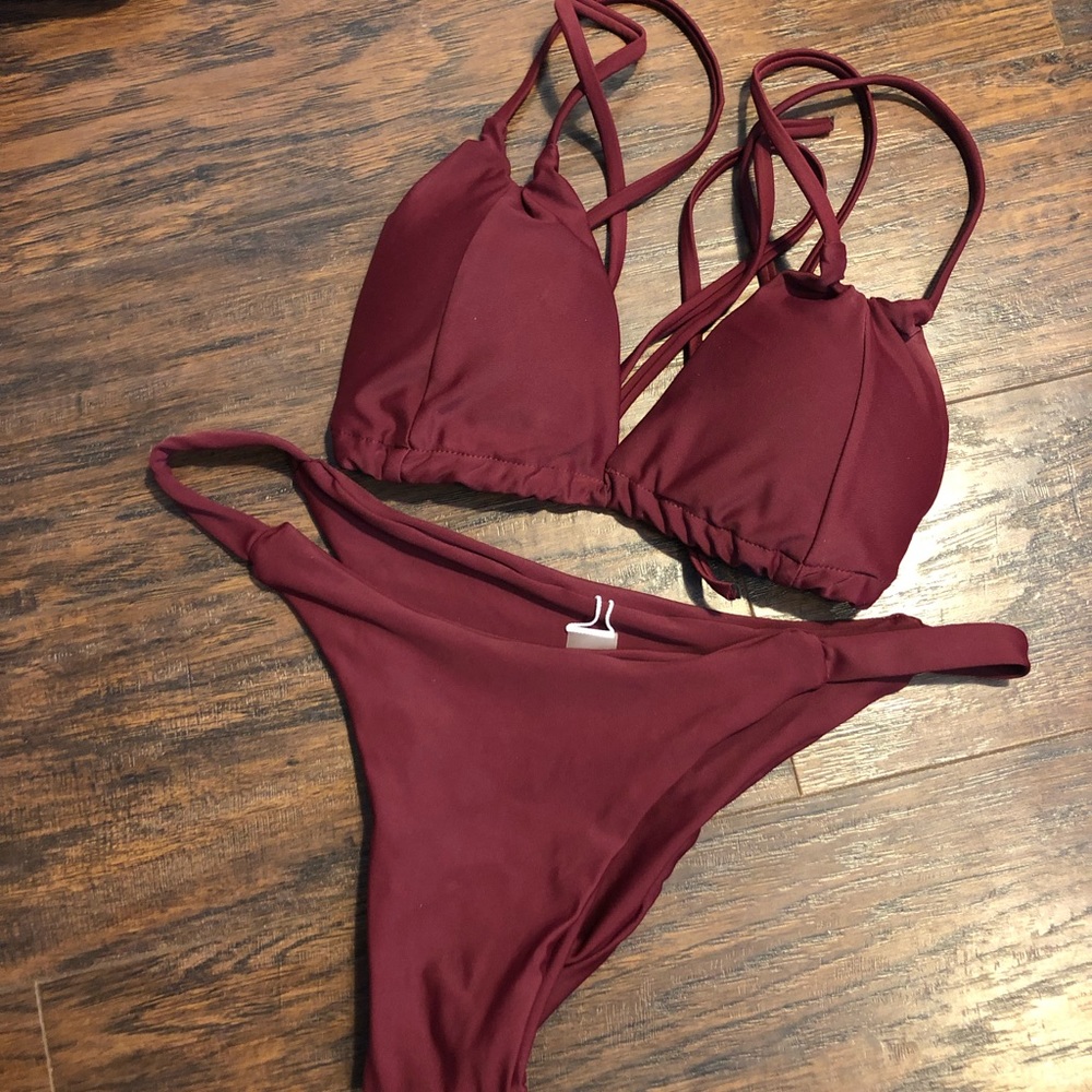 Maroon Bikini